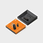 black-with-orange-stitching